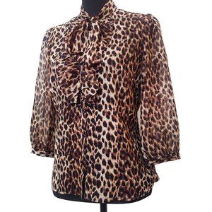 Leopard Chiffon Blouse